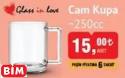 GLASS İN LOVE CAM KUPA